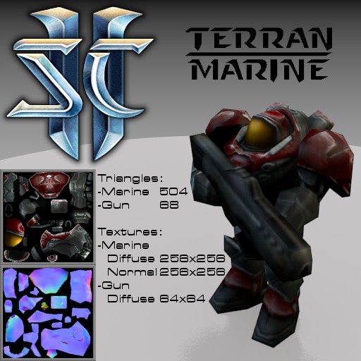 Terran Marine from Starcraft II preview image 1